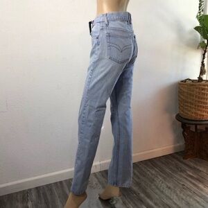 vintage too kom jean blue button closure